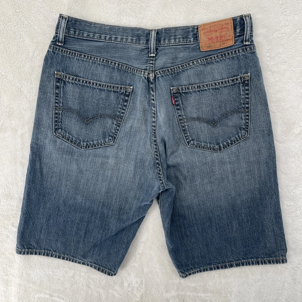 Levis 569‎ Shorts Mens 36 Blue Denim Loose Straight Fit Jorts Baggy Y2K 90s